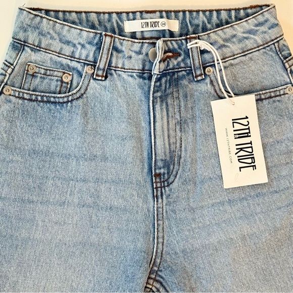 12th Tribe Sky Blue Skinny Jeans - Picture 2 of 4